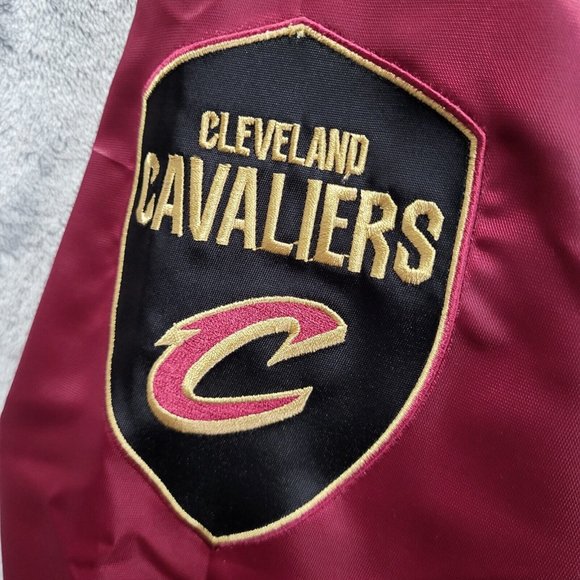 Starter NBA Cleveland Cavaliers Mens Satin Bomber Jacket Sz L NWT - Picture 3 of 8